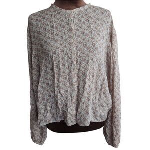 Urban Outfitters  floral peasant blouse with balloon sleeves size S